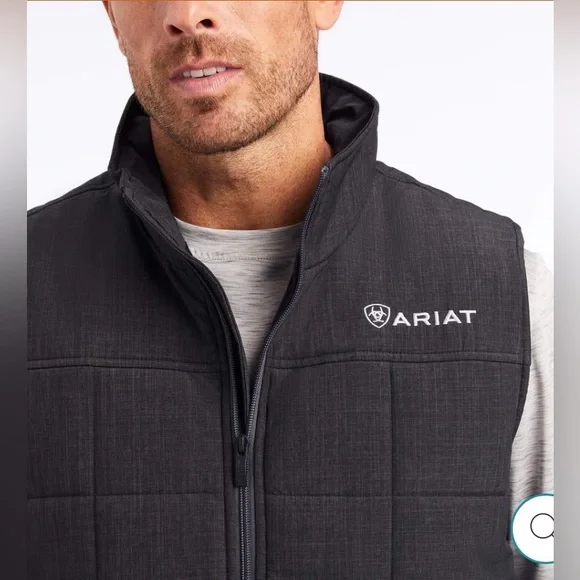 Ariat mens Phantom Crius Insulated Mens plus size quilted Vest oversized coat - Picture 4 of 14
